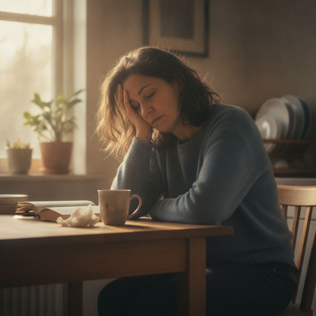 Personne ressentant une fatigue chronique persistante malgré le repos