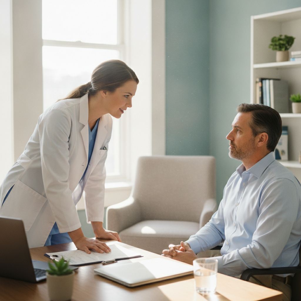 Consultation médicale pour évaluer les symptômes d'une fatigue chronique